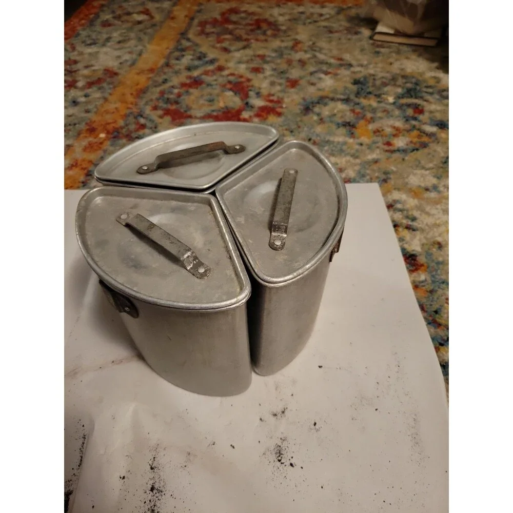 Vintage Mirro Aluminum Wedge Pots Chambers Stove Thermowell Cookware